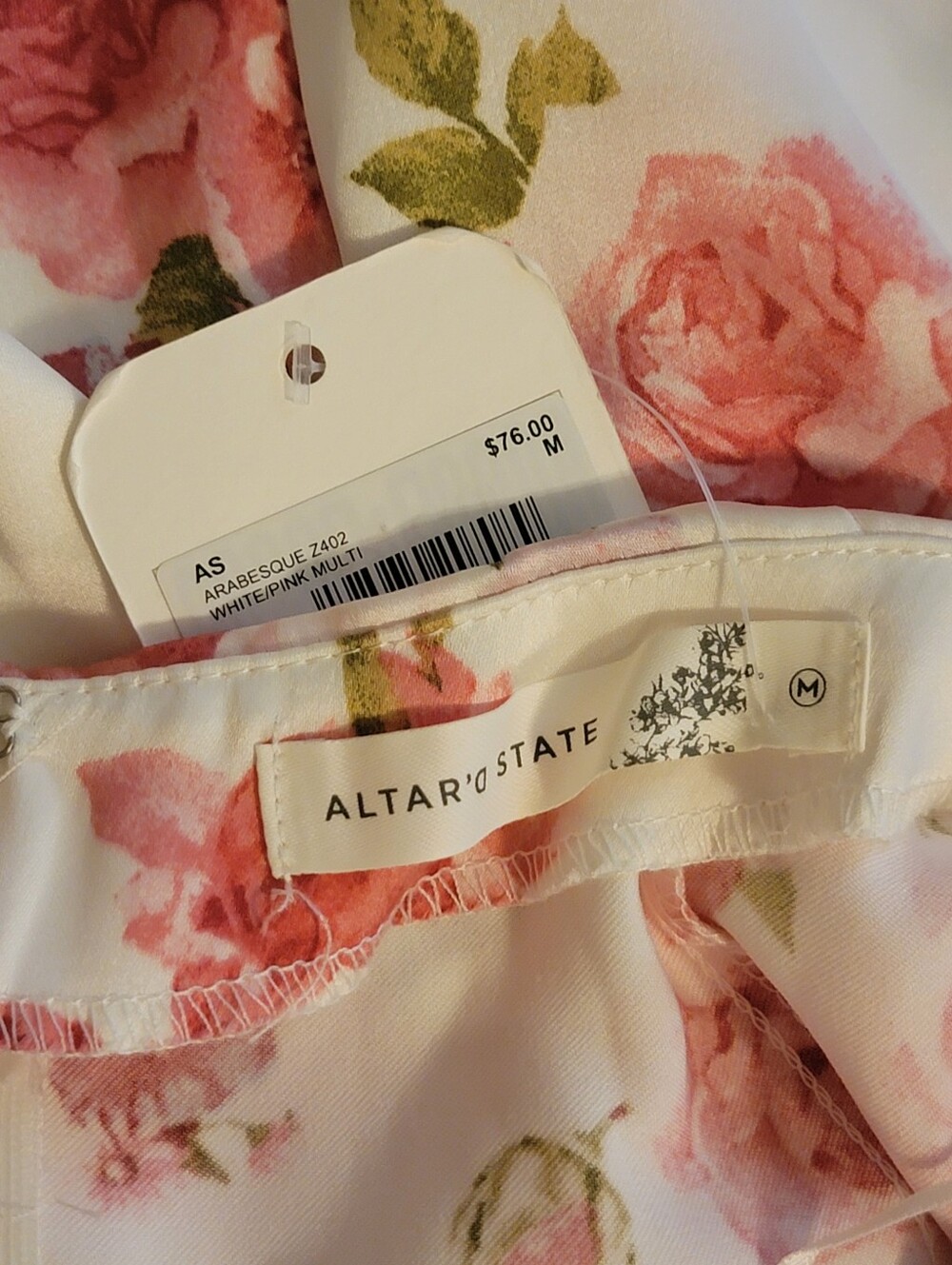 Altar'd State Pink Bow Strapless Floral Mini Dress - Picture 4 of 4